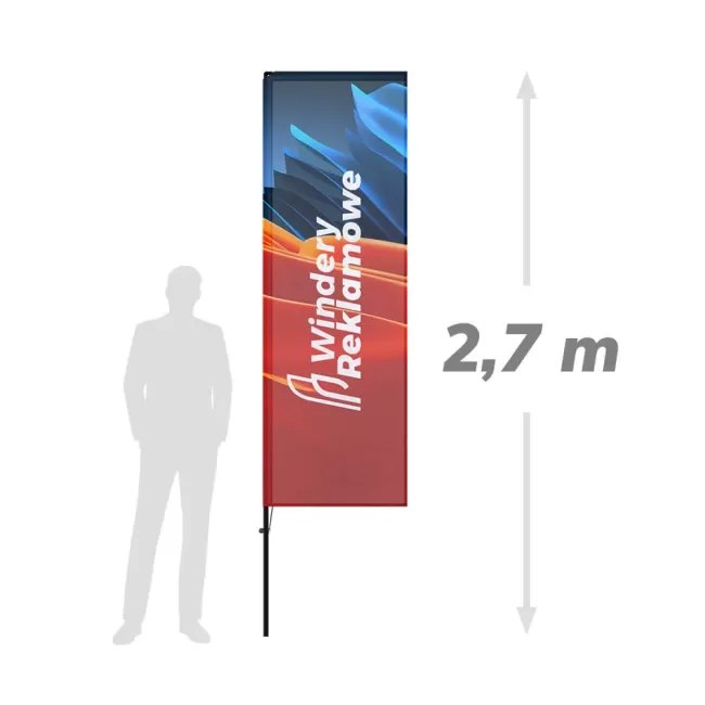 Winder reklamowy prostokątny 2,7m