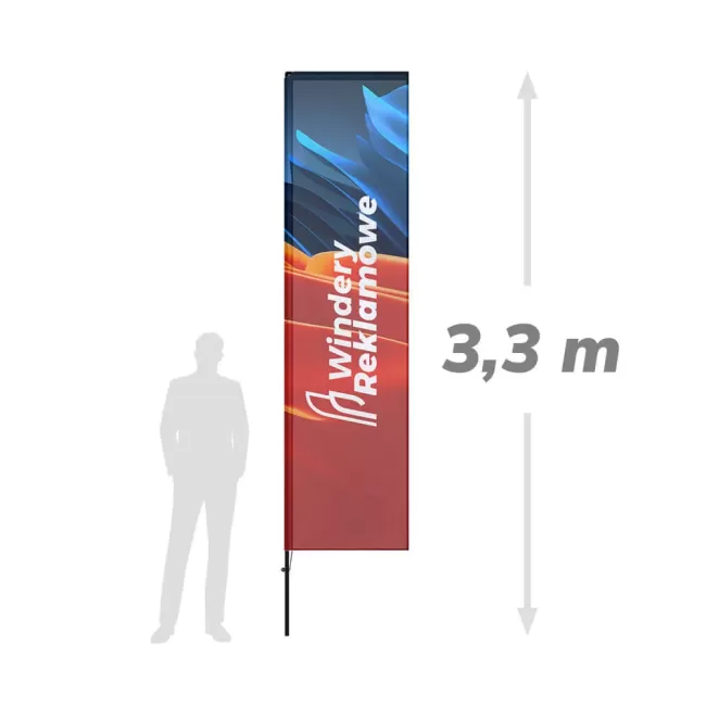 Winder reklamowy prostokątny 3,3m